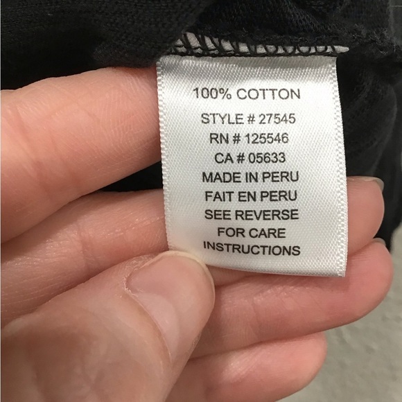 Habitat Beach Front Cardigan Women’s M Black 3/4 Sleeve Button Front Relaxed Fit - Picture 3 of 6